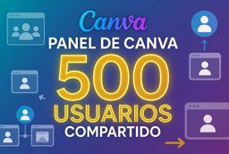 Imagen de PANEL COMPARTIDO DE CANVA 500 USUARIOS . 6 MESES DE GARANTIA